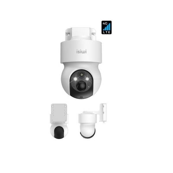 ISWPTBTE4G3MP ISIWI TELECAMERA A BATTERIA 4G REDI+ 2K PT PER ESTERNO IR LED E SHOWCOLOR AUDIO BIDIREZIONALE SD C