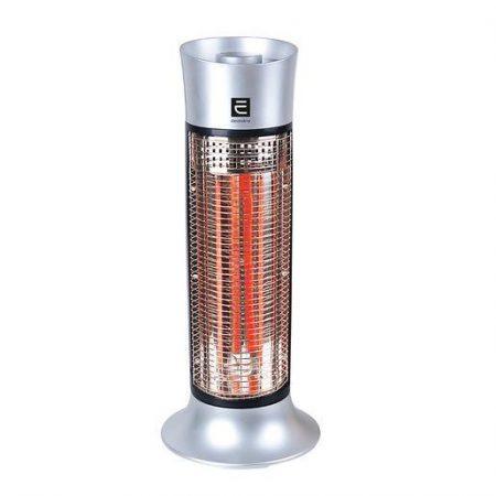 Electroline CHE980 stufetta elettrica Interno Nero, Argento 900 W Riscaldatore ambiente elettrico a infrarossi