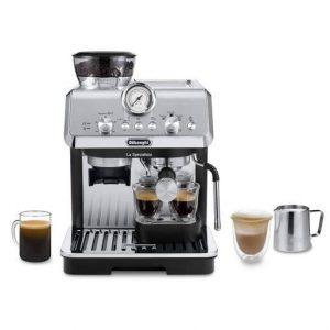 De’Longhi Dedica Arte La Specialista Arte EC9155.MB Macchina per Caffè in Chicchi Manuale, Montalatte Manuale My Latte Art, Incluso Kit da Barista, Contr