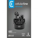 Cellularline Key Auricolari TWS Bluetooth custodia di ricarica e display led