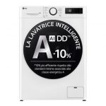 LG F4WR6010AGW Lavatrice 10kg AI DD, Serie R5, Classe A-10%, 1400 giri, TurboWash 360, Lavaggio a vapore, White