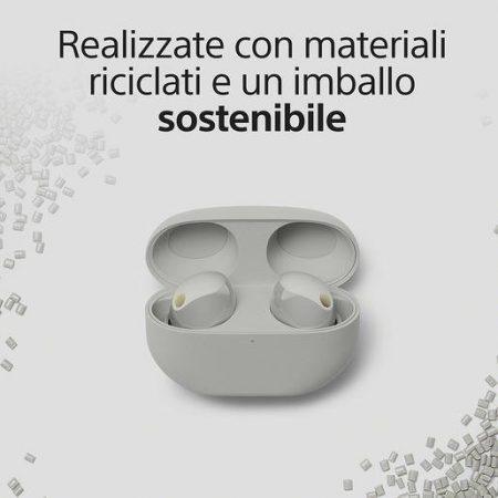 Sony WF-1000XM5 Cuffie Wireless con Noise Cancelling – Durata della batteria fino a 24 ore – Argento