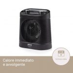 Imetec Silent Power Comfort, termoventilatore silenzioso e compatto, stufetta elettrica, 2100 w, 4 funzioni, termostato ambiente e di sicurezza, funzi