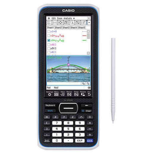 Casio FX-CP400 Calcolatrice grafica con CAS con ampio display touchscreen a colori. Non ammessa agli esami di Stato. Alimentazione a batteria.