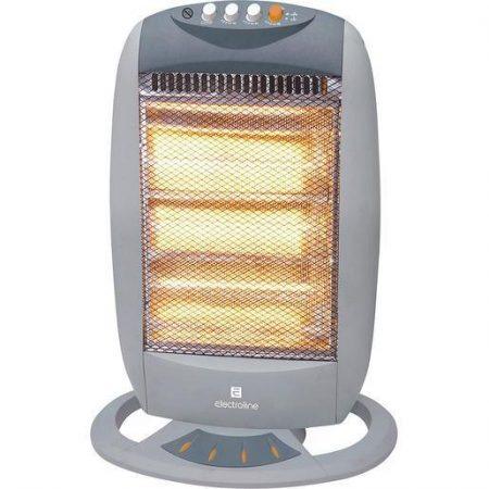 Electroline HHE125P stufetta elettrica Interno Grigio 1200 W Riscaldatore di ambienti elettrico alogeno