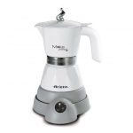 Ariete 1358 Moka Aroma - Moka elettrica 2/4 tazze - Autospegnimento - Mantenimento temperatura per 30' - 400 Watt - Bianco