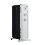 Electroline OFRE9F20M stufetta elettrica Interno Nero, Bianco 2000 W Riscaldatore ambiente elettrico a olio