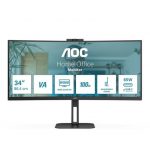 AOC V5 CU34V5CW Monitor PC 86,4 cm (34'') 3440 x 1440 Pixel Wide Quad HD LED Nero