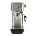 Ariete 1380 Macchina da caffè in metallo, compatibile con caffè in polvere e cialde ESE, 1300 W, Capacità 1,1 L, 15 bar di pressione, Filtro ½ tazze, Dis