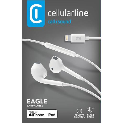 AUEAGLEMFIIPHW_BOXPACK_140X90X30_TR Cellularline EAGLE Auricolare a filo compatibile con iPhone dotato di ingresso Lightning MFI