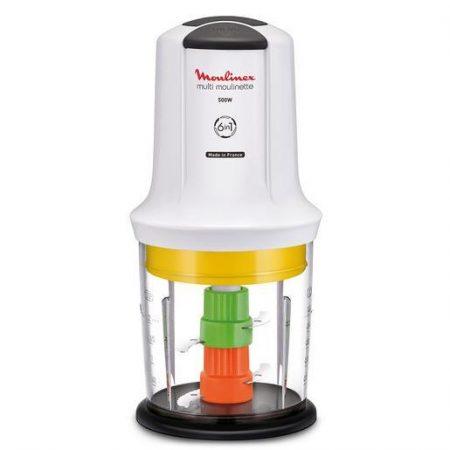 Moulinex Multi Moulinette, Mini Tritatutto 6-in-1, Lame affilate e seghettate, Accessorio per salse, AT7231
