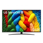 LG NanoCell AI 55NANO81A6A TV Serie NANO81 55'' 4K, α7 Gen8, HDR10, 20W, 3 HDMI con Game Optimizer, Smart TV WebOS 25