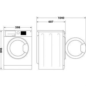 Indesit C YD 102D WW IT, Capacità 10kg, classe E, colore White, Dispay digitale, QuickDry