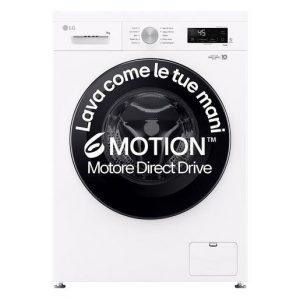 LG F4NX1009NWK Lavatrice smart 9kg, Classe A, 1400 giri, 6 Motion, Allergy Care, Bianca