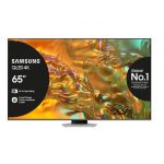 Samsung Q80D TV QLED 4K 65'' QE65Q80DATXZT Smart TV Wi-Fi Eclipse Silver 2024, Processore NQ4 AI GEN2, 4K AI Upscaling, Simple Chamfer Design, Dolby At