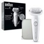 Braun Silk-épil 9 9-011, Epilatore Elettrico Donna Per Una Epilazione Facile, Pelle Liscia a Lungo, Bianco/Argento
