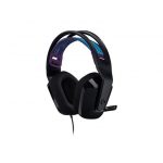 Logitech G G335, Cuffia Gaming cablata con microfono flip-to-mute, jack audio da 3,5 mm, imbottiture in memory foam, leggera, compatibile con PC, PlaySta
