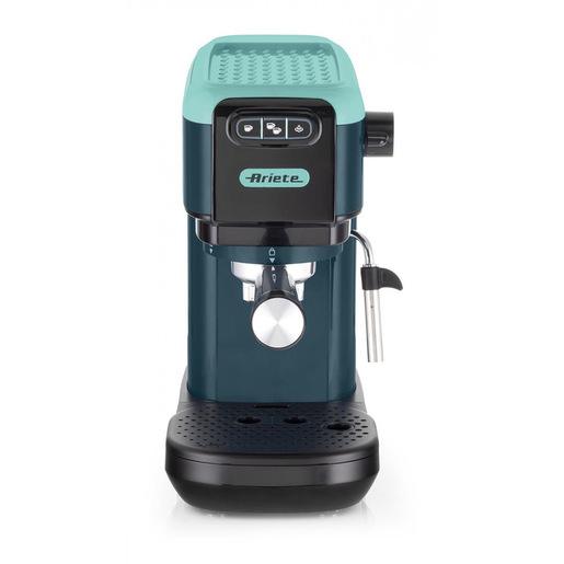 Ariete 1399 Macchina da caffè espresso Light Aquamarine, Per polvere e cialde ESE, 1300 W, Capacità 1,1L, 15 bar di pressione, Filtro 1, 2 tazze e cialda