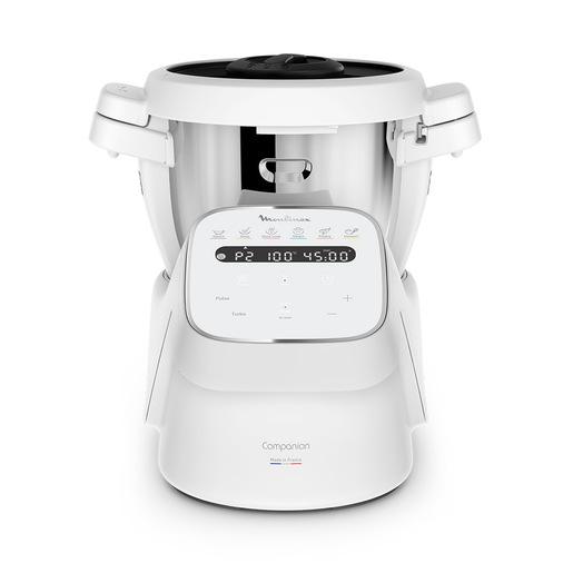 Moulinex Companion Robot Da Cucina con Funzione Cottura, 12 Programmi Automatici, 1550 W, 4,5 L, Bianco, HF840110