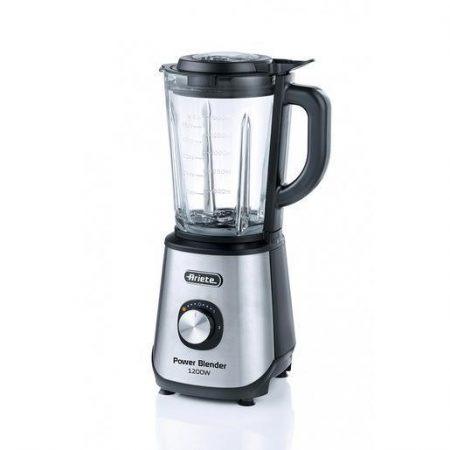 Ariete 579 Power Blender 1200W, Frullatore, 1200W, 4 lame in acciaio inox, 2 velocità + Funzione Pulse, Capacità 1,5 L, Piedini antiscivolo, Coperchio su
