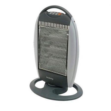 Innoliving INN-577 stufetta elettrica Interno Nero, Grigio 1200 W Riscaldatore di ambienti elettrico alogeno