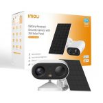 Imou Cell GO KIT 2K (3MP) Telecamera Wi-Fi Esterno/Interno Batteria Senza Fili, Rilevamento PIR/Umano, Visione Notturna a Colori, Audio Bidirezionale con