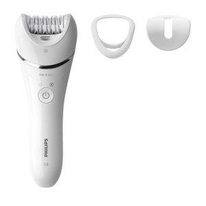 Philips Serie 8000 Epilatore Wet & Dry bianco con 3 accessori BRE700/00