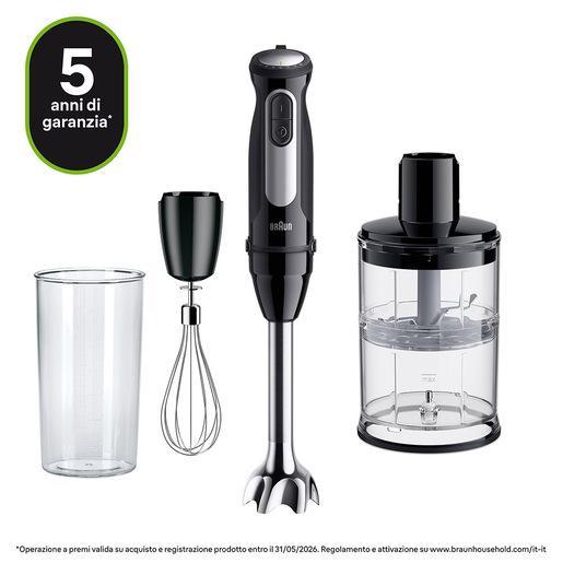 Braun MultiQuick 5 MQ55.254MBK 0,5 L Frullatore ad immersione 1000 W Nero, Acciaio inox