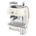 Smeg Macchina da Caffè Espresso Manuale con macinacaffè integrato 50's Style – Panna LUCIDO – EGF03CREU