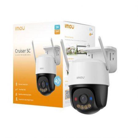 Imou Cruiser SC 4G 2K (3MP) - Telecamera 4G da esterno Motorizzata 360° - Visione Notturna a Colori, IP66, Tracciamento Intelligente, Rilevamento Umano,