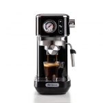 Ariete 1381 Macchina da caffè con manometro, compatibile con caffè in polvere e cialde ESE, 1300 W, Capacità 1,1 L, 15 bar di pressione, Filtro 1⁄2 tazze