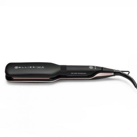 Bellissima Imetec XL ION, piastra lisciante per capelli, piastre larghe, ionizzatore, rivestimento ceramica e cheratina, 5 temperature da 150 a 230°C,