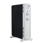 Electroline OFRE13F25M stufetta elettrica Interno Nero, Bianco 2500 W Riscaldatore ambiente elettrico a olio