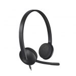 Logitech H340 USB Auricolare Cablato A Padiglione Ufficio USB tipo A Nero