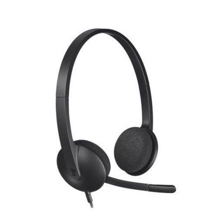 Logitech H340 USB Auricolare Cablato A Padiglione Ufficio USB tipo A Nero