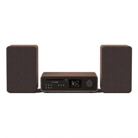 Pure Micro HiFi Classic Stereo Microsistema audio per la casa 50 W Nero, Noce