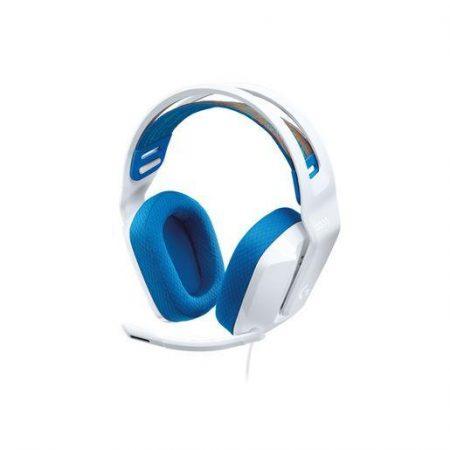 Logitech G G335, Cuffia Gaming cablata con microfono flip-to-mute, jack audio da 3,5 mm, imbottiture in memory foam, leggera, compatibile con PC, PlaySta