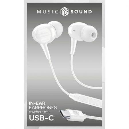PRE-AUINEARMSTYPECW-art120x75x25-R0424 Music Sound Color In-Ear Usb-c Auricolare con design In-Ear e connettore USB-C
