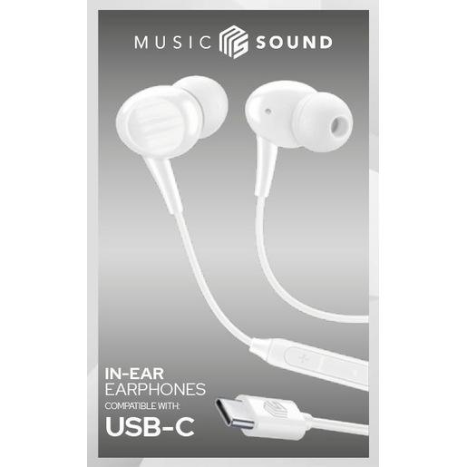 PRE-AUINEARMSTYPECW-art120x75x25-R0424 Music Sound Color In-Ear Usb-c Auricolare con design In-Ear e connettore USB-C