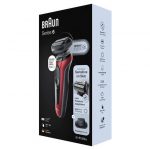Braun Series 6 61-R1200s Rasoio Elettrico Uomo Con Accessorio Rifinitore Di Precisione EasyClick, SensoFlex, Wet&Dry, Ricaricabile, Rasoio A Lamina Se