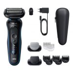 Braun Series 5 Rasoio Elettrico, Fino a 50 min, +2 Accessori, 52-B1650S, Blu