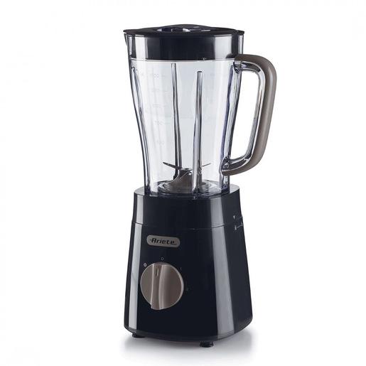 Ariete 576 Frullatore Breakfast, Frullatore, 500W, 4 lame in acciaio inox, 2 velocità + Funzione Pulse, Capacità 1,5 L, Piedini antiscivolo, Coperchio