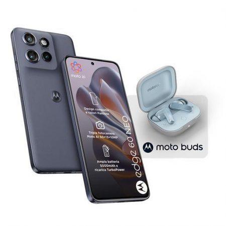 Motorola edge 60 neo + Moto Buds PG38C05749 16,1 cm (6.36'') Doppia SIM Android 15 5G USB tipo-C 8 GB 256 GB 5200 mAh Grigio