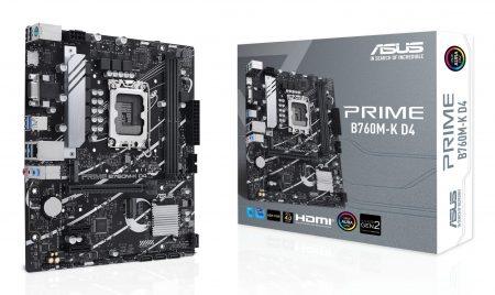 ASUS MB B760, LGA 1700,  PRIME B760M-K D4, 90MB1DS0-M1EAY0