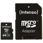 INTENSO MICRO SDHC 64GB CLASSE 10 + ADATTATORE SD