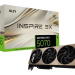 MSI VGA GEFORCE RTX 5070, RTX 5070 12G INSPIRE 3X OC, 12GB GDDR7, HDMI/DP3, DUAL FAN, OC