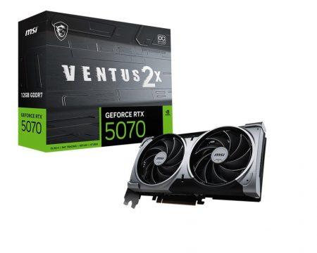 MSI GeForce RTX 5070 12G VENTUS 2X OC NVIDIA 12 GB GDDR7 MSI GeForce RTX 5070 12G VENTUS 2X OC NVIDIA 12 GB GDDR7