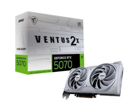 MSI GeForce RTX5070 VENTUS 2X OC White NVIDIA GeForce RTX 5070 12 GB GDDR7 MSI GeForce RTX5070 VENTUS 2X OC White NVIDIA GeForce RTX 5070 12 GB GDDR7