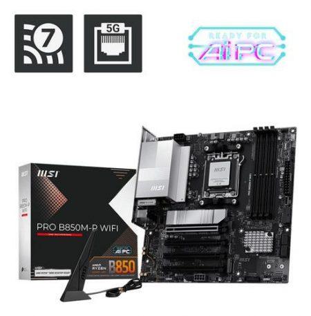 MSI MB B850M-P WIFI,B850,AM5,4DDR5,1PCI-Ex16,3PCI-Ex1,3M.2,4SATA3,3USB10G(1A+2C),6USB5G(6A) MSI MB B850M-P WIFI,B850,AM5,4DDR5,1PCI-Ex16,3PCI-Ex1,3M.2,4SATA3,3USB10G(1A+2C),6USB5G(6A)