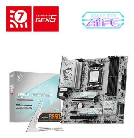 MSI MB B850M GAMING PLUS WIFI,B850M,AM5,4DDR5,2PCI-Ex16,1PCI-Ex1,2M.2,4SATA3,6USB3.2 Gen2,5USB3 MSI MB B850M GAMING PLUS WIFI,B850M,AM5,4DDR5,2PCI-Ex16,1PCI-Ex1,2M.2,4SATA3,6USB3.2 Gen2,5USB3